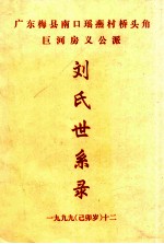 广东梅县南口瑶燕村桥头角巨河房义公派 刘氏世系录