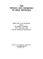 THE PHYSICS AND CHEMISTRY OF HIGH PRESSURES