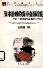 资本形成的货币金融维度 发展中国家的资本形成分析