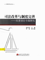 司法改革与制度完善 民事诉讼专题研究