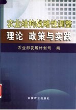 农业结构战略性调整 理论 政策与实践