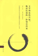 民国历史文化与中国现代文学研究丛书 文学理论的兴起 晚清民初的一份知识档案