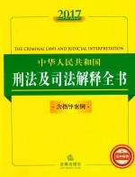 法律法规全书系列 中华人民共和国刑法及司法解释全书 含指导案例 2017