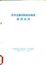 医学主题词树状结核表使用说明