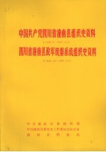 中国共产党四川省潼南县组织史资料 1928.6-1987.10 四川省潼南县政军统群系统组织史资料 1949.12-1987.10