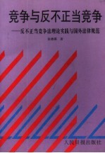 竞争与反不正当竞争 反不正当竞争法理论实践与国外法律规范