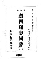 广西通志辑要 全