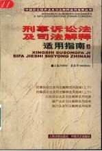 刑事诉讼法及司法解释适用指南 下