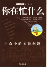 你在忙什么 生命中的关键问题
