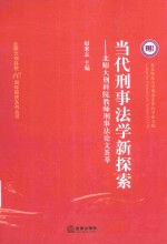 当代刑事法学新探索 北师大刑科院教师刑事法论文荟萃