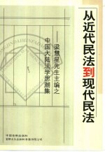 从近代民法到现代民法 梁慧星先生主编之中国大陆法学思潮集