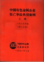 中国有色金属企业伤亡事故典型案例汇编 1985年度 第3分册