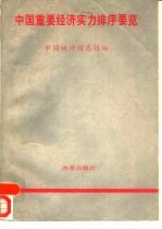 中国重要经济实力排序要览