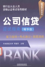 银行业从业人员资格认证考试专用教材  公司信贷应试指南  精华版