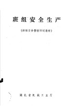 工业企业班组安全培训教材 班组安全生产