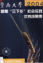 暨南大学2004暑期“三下乡”社会实践优秀成果集