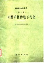 可燃矿物的地下气化