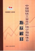 中国钢铁工业生产统计指标体系指标解释