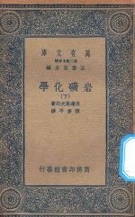 万有文库 第二集七百种 256 岩矿化学 下