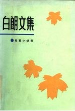 白朗文集 短篇小说集