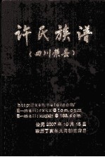 许氏族谱 四川荣县