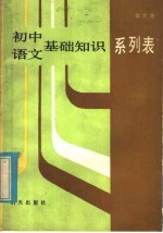 初中语文基础知识系列表