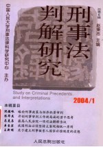 刑事法判解研究 2004年第1辑 总第6辑