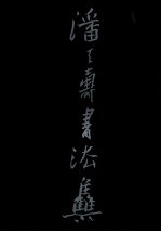 潘天寿书法集