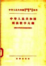 中华人民共和国刑法教学大纲 综合大学法律系及政法学院用
