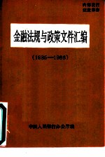 金融法规与政策文件汇编 1985-1986