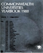 COMMONWEALTH UNIVERSITIES YEARBOOK 1988 VOLUME 3