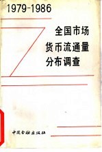 全国市场货币流通量分布调查 1979-1986
