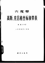 六度带高斯、克吕格坐标换带表 纬度0°-55°