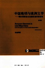 中国晚明与欧洲文学 明末耶稣会古典型证道故事考诠