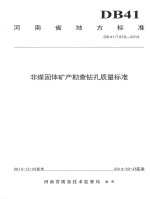 河南省地方标准 非煤固体矿产勘查钻孔质量标准