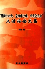 “贯彻十六大,全面建小康,公安怎么办”大讨论论文集