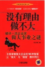 没有理由做不大 破译一流企业家做大事业之迷