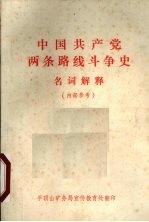 中国共产党两条路线斗争史名词解释