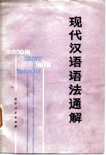 现代汉语语法通解