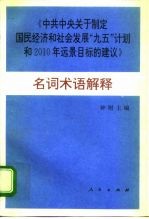 《中共中央关于制定国民经济和社会发展“九五”计划和2010年远景目标的建议》名词术语解释