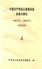 中国共产党巫山县委员会执政大事记 1949.12-1995.12 征求意见稿 上