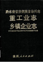 黔东南苗族侗族自治州志 重工业志 乡镇企业志
