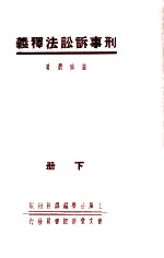 刑事诉讼法释义 下