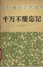 千万不要忘记 影剧故事