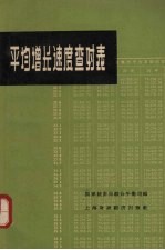 平均增长速度查对表