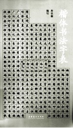 楷体书法字表