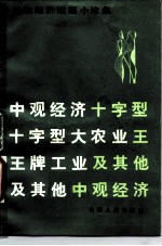 于光远经济短篇小论集 中观经济, 十字形大农业, 王牌工业及其他