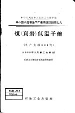 煤 页岩 低温干镏