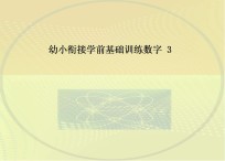 幼小衔接学前基础训练数字 3