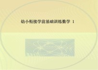 幼小衔接学前基础训练数学 1
